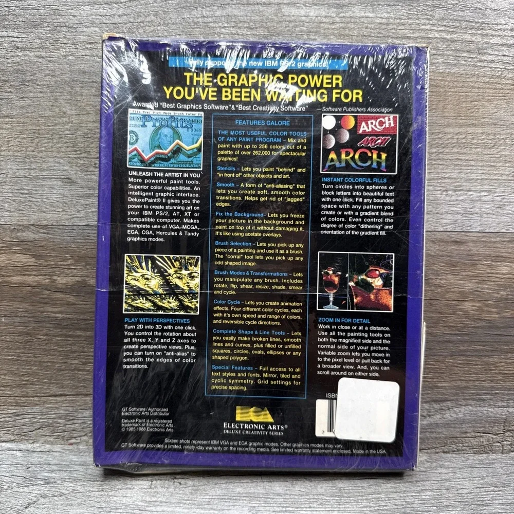 DELUXE Paint II 2 by Electronic Arts for IBM, Compaq, Others -  Factory Sealed